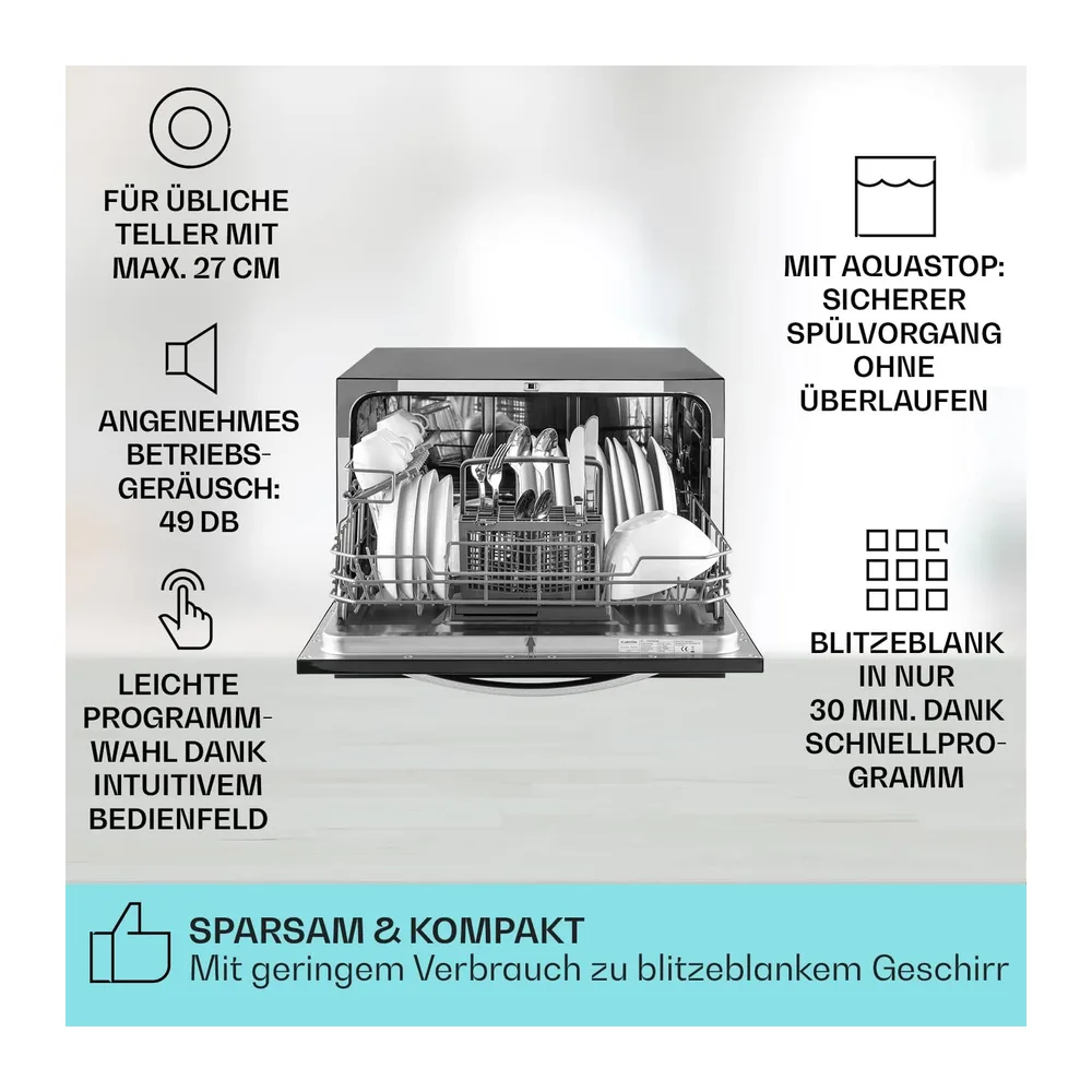 Klarstein Mini-Geschirrspüler für 6 Gedecke — 2