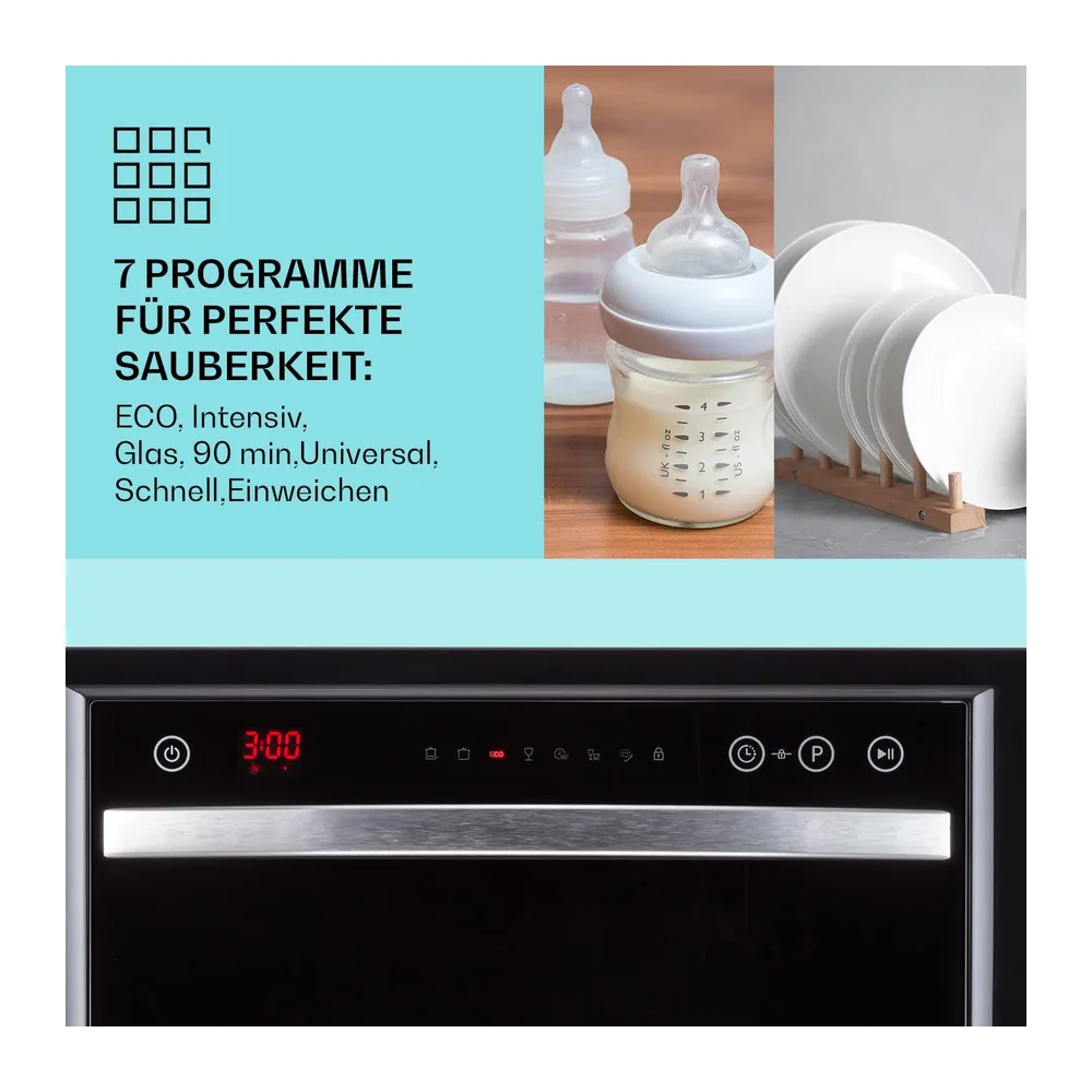 Klarstein Mini-Geschirrspüler für 6 Gedecke — 3