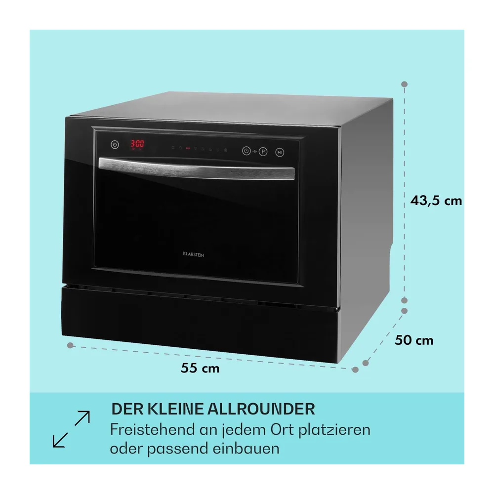 Klarstein Mini-Geschirrspüler für 6 Gedecke — 5