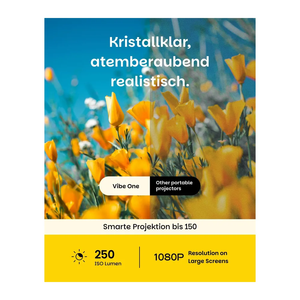 XGIMI Vibe One mit Akku 1080p Mini Beamer — 5