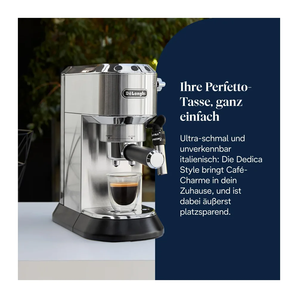 De'Longhi Dedica Style - Espressomaschine mit Manuellem Milchaufschäumer — 2