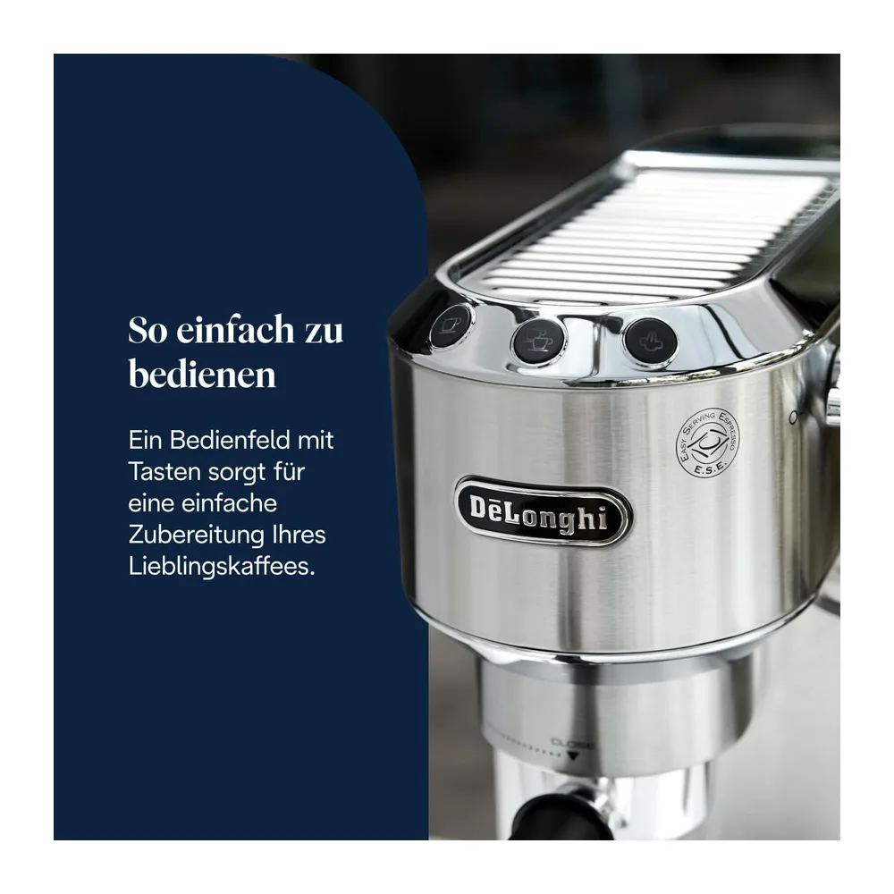 De'Longhi Dedica Style - Espressomaschine mit Manuellem Milchaufschäumer — 5