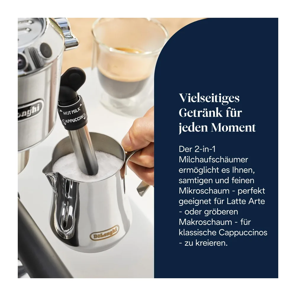 De'Longhi Dedica Style - Espressomaschine mit Manuellem Milchaufschäumer — 6