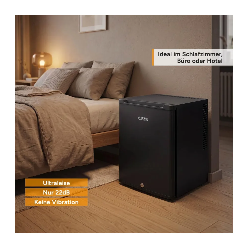TZS First Austria - Mini Kühlschrank 40L lautlos & abschließbar - Kleiner Minikühlschrank, wechselbarer — 3