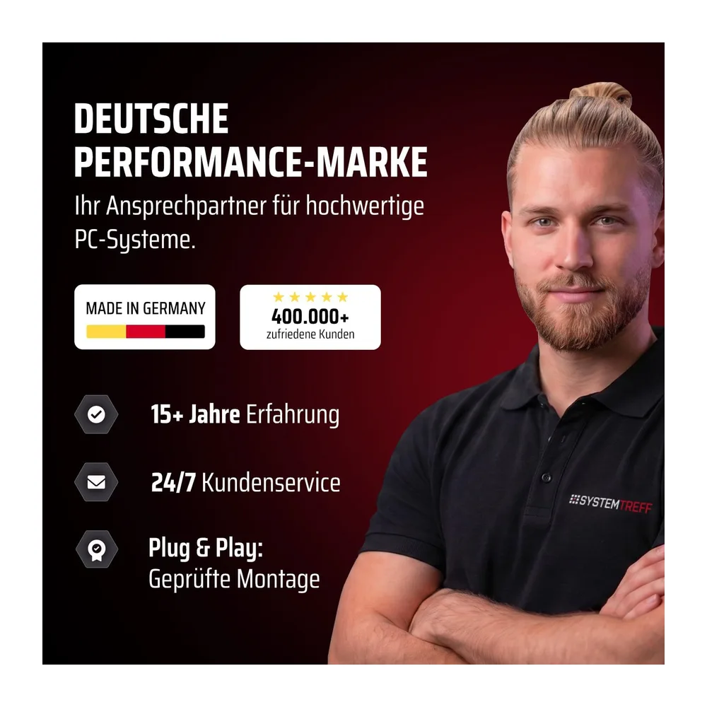 SYSTEMTREFF Gaming PC AMD Ryzen 7 5700X 8x4.6GHz — 6