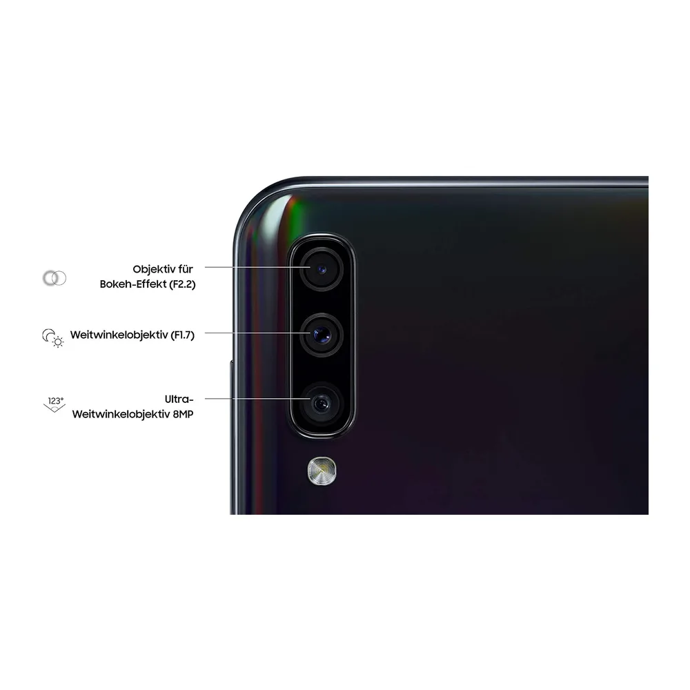 2019 Samsung Galaxy A50 Dual SIM 128GB - Schwarz (Generalüberholt) — 3