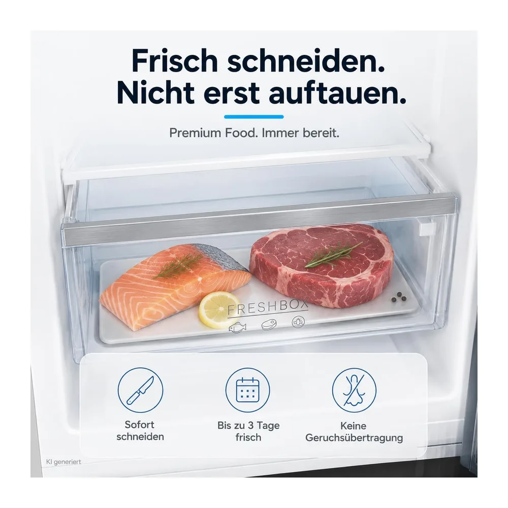 Midea 238L 2-in-1 Gefrierschrank & Kühlschrank — 3