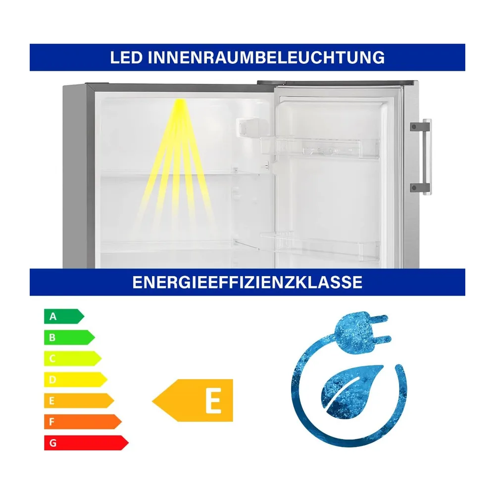 Bomann® Kühlschrank ohne Gefrierfach | Energieklasse E | 143cm | 5 Ablagen | 0°C ~ +8°C | leise 40dB | — 5