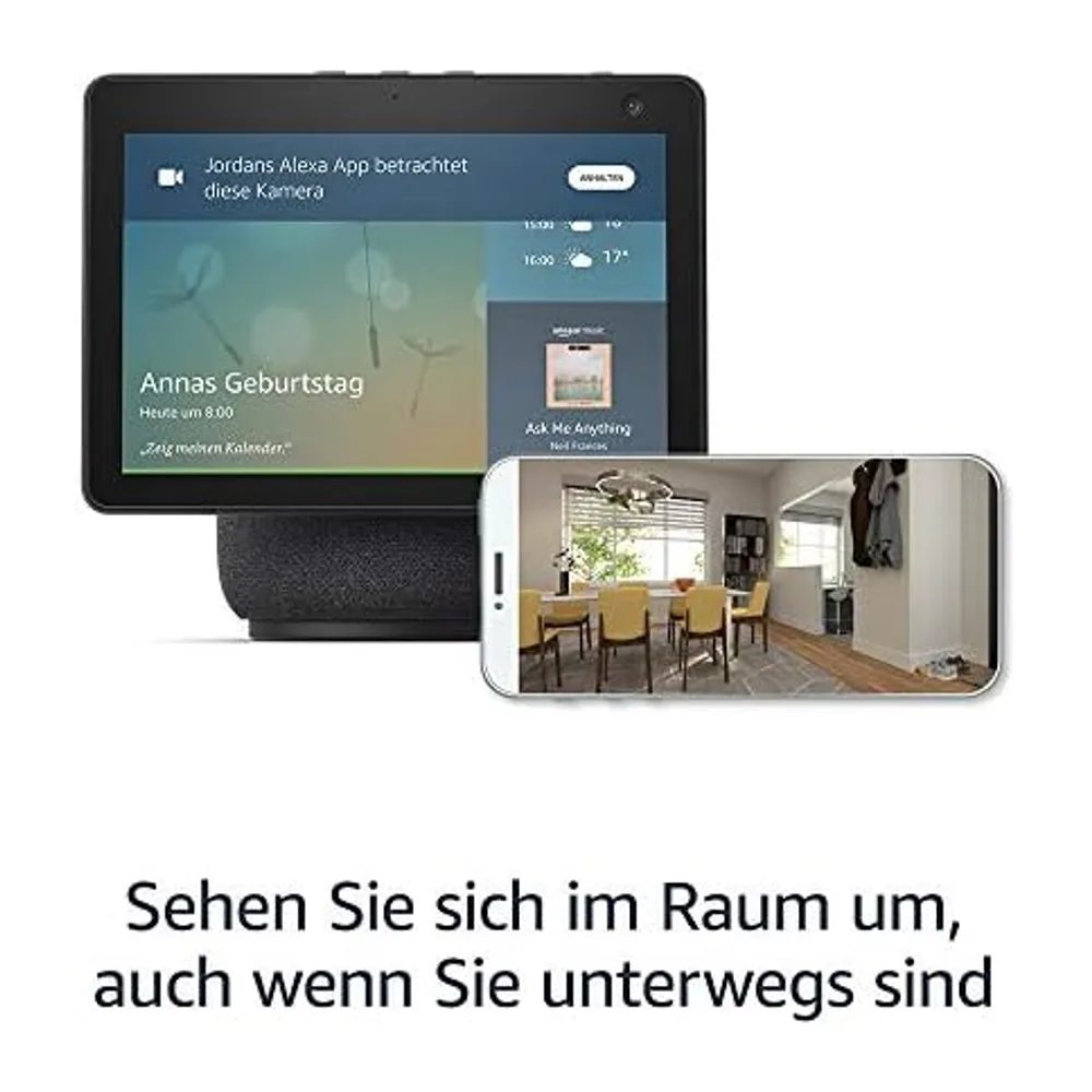 Echo Show 10 (3. Generation, 2020) | Hochauflösendes Smart Display mit Bewegungsfunktion und Alexa, Anthrazit — 3