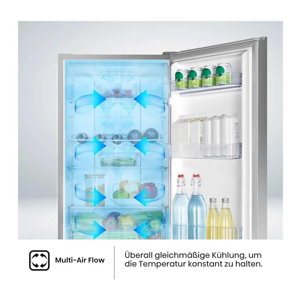 Hisense RB327N4AD2 Kühl-Gefrierkombination/ NoFrostPlus/ Multiflow 360°/ HolidayMode/ FreshZone/ 182,4 cm/ — 6