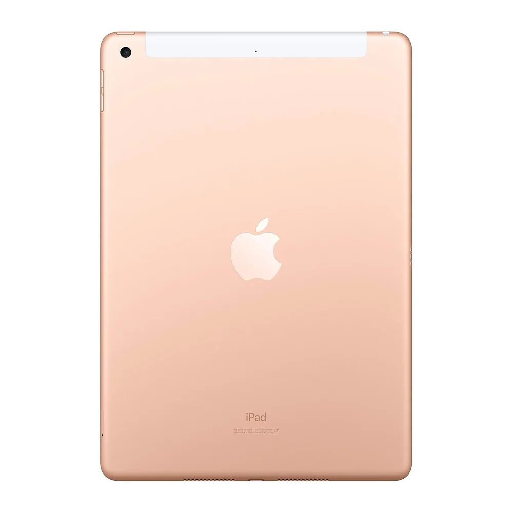 Apple iPad (7. Generation, 10.2-Zoll, 2019), 32GB, Wi-Fi + Cellular, Gold (Generalüberholt) — 2