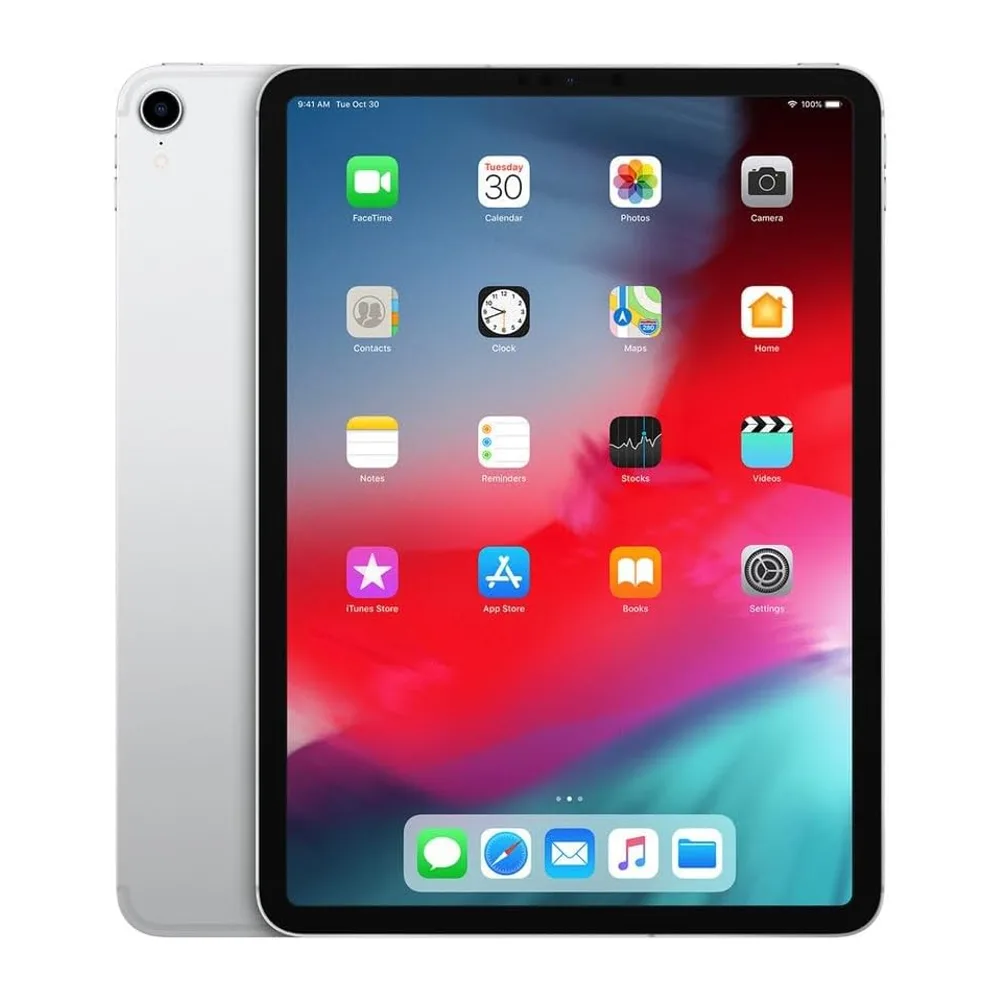 Apple iPad Pro (1. Generation, 11-Zoll, 2018), 256GB, Wi-Fi + Cellular, Silber (Generalüberholt)