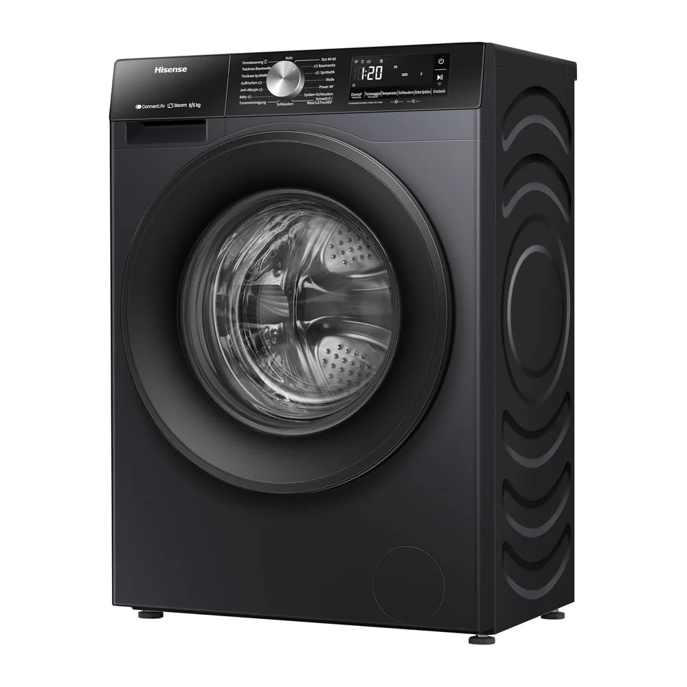 Hinsense WD3S8043BB3 Waschtrockner/ConnectLife /16 Programme /8 KG — 5
