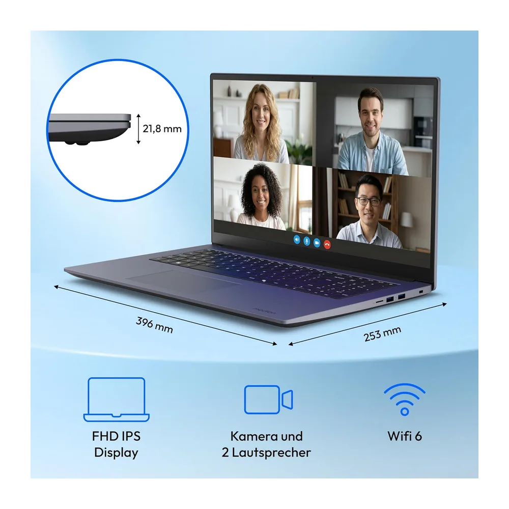 MEDION Avantum 17 E1i 43,9 cm (17,3 Zoll) Full HD Laptop — 3