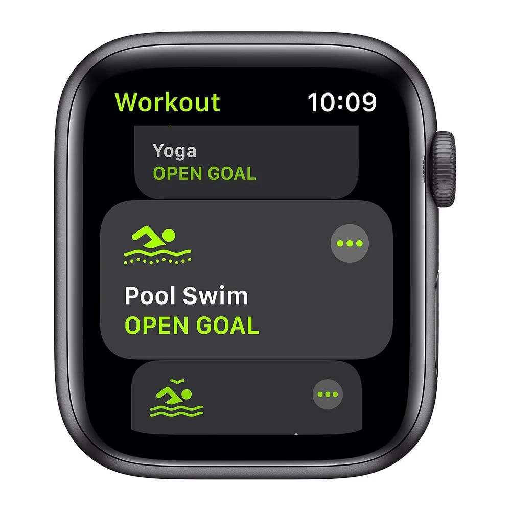 Apple Watch SE 2020 (GPS, 44MM) Aluminiumgehäuse Space Grau mit Schwarz Sportarmband (Generalüberholt) — 2