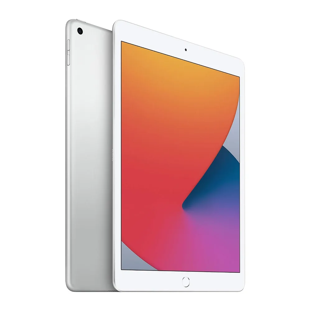 Apple iPad (8. Generation, 10.2-Zoll, 2020), 128GB, Wi-Fi, Silber (Generalüberholt) — 2