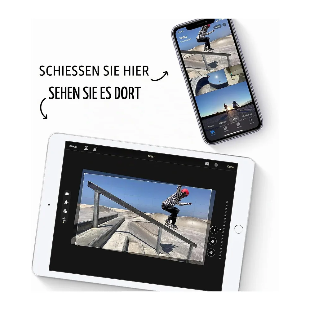 Apple iPad (8. Generation, 10.2-Zoll, 2020), 128GB, Wi-Fi, Silber (Generalüberholt) — 5