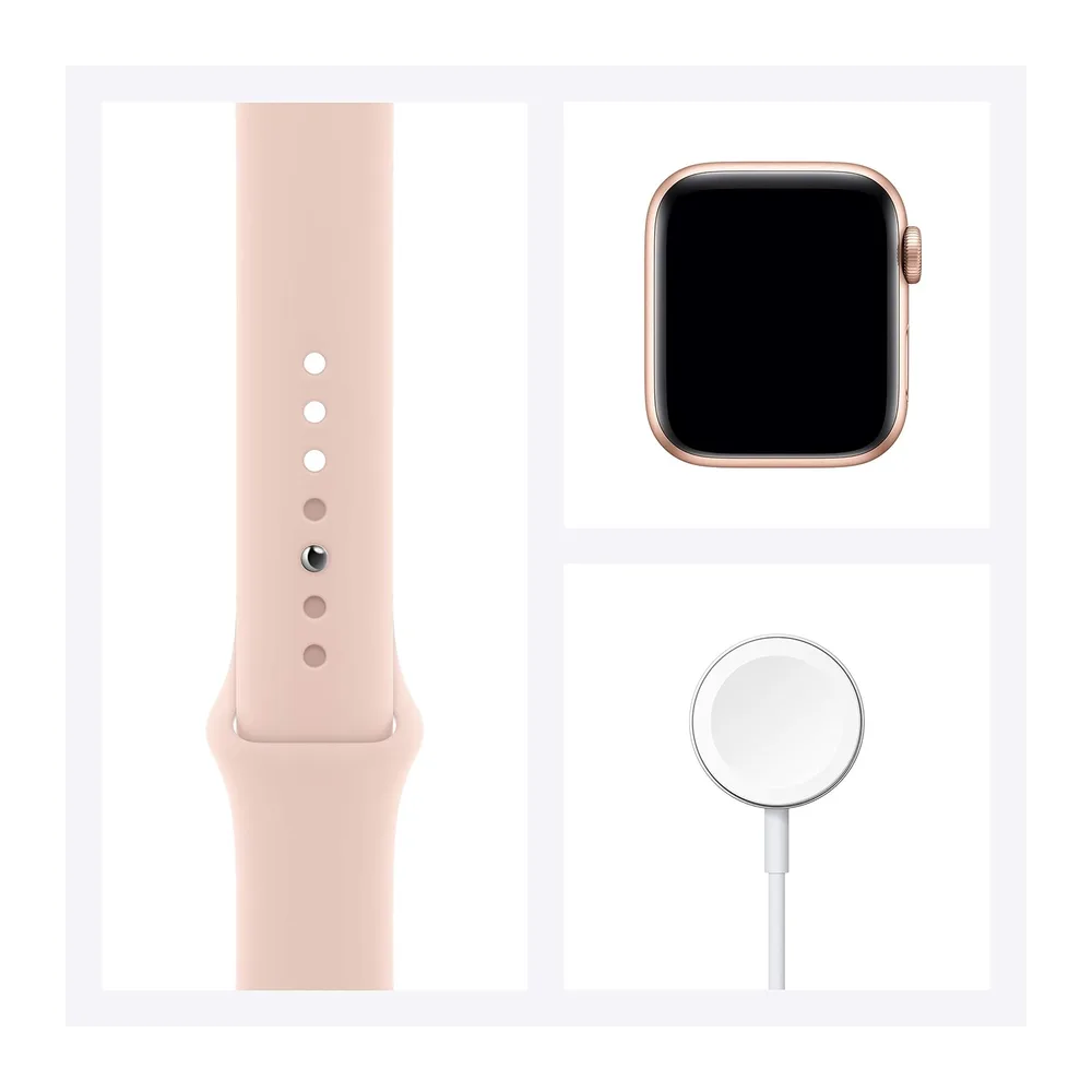 Apple Watch Series 6 (GPS, 40MM) Aluminiumgehäuse Gold mit Rosa Sand Sportarmband (Generalüberholt) — 6