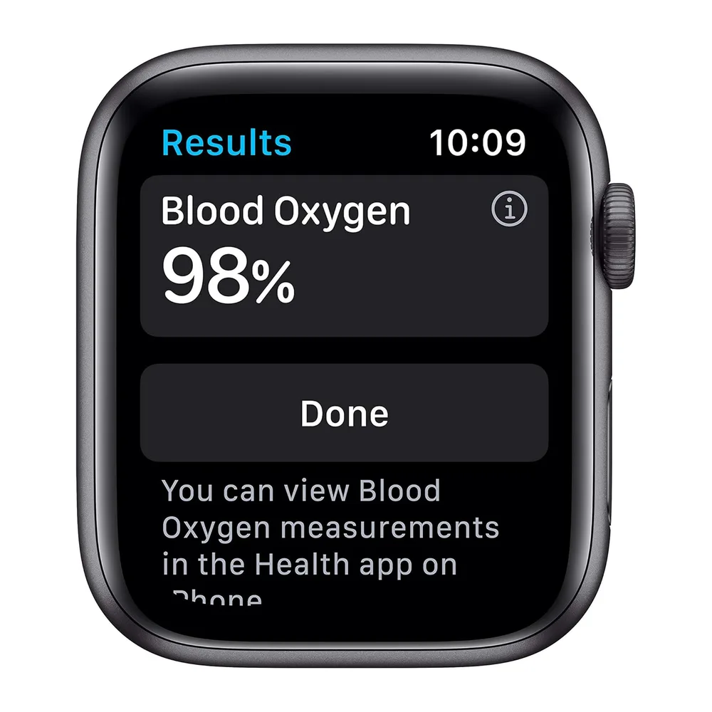 Apple Watch Series 6 (GPS, 44MM) Aluminiumgehäuse Space Grau mit Schwarz Sportarmband (Generalüberholt) — 2
