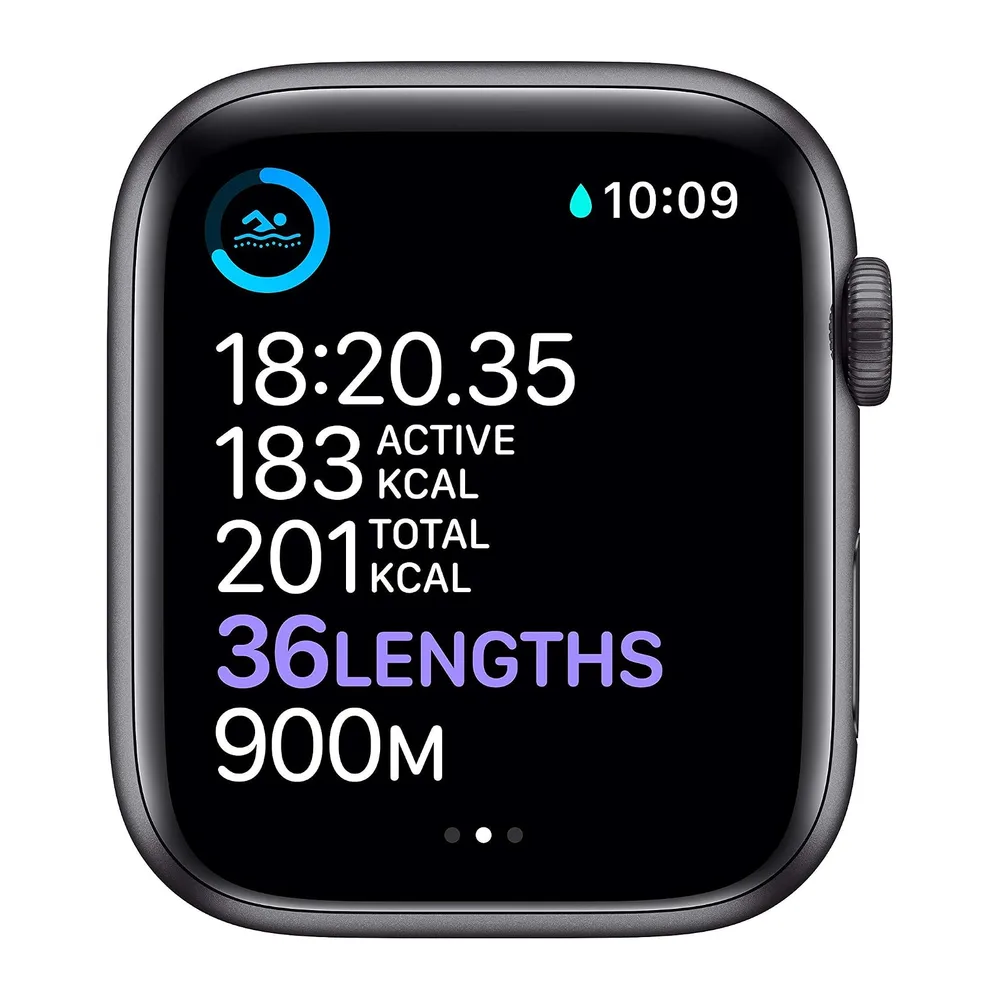 Apple Watch Series 6 (GPS, 44MM) Aluminiumgehäuse Space Grau mit Schwarz Sportarmband (Generalüberholt) — 3