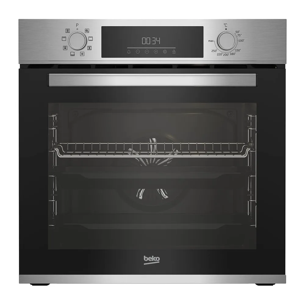 Beko Einbau-Backofen BBIM12300X, b300, 60 cm Backofen, 72 l Volumen, Dampfreinigung SteamShine, 8 Heizarten,