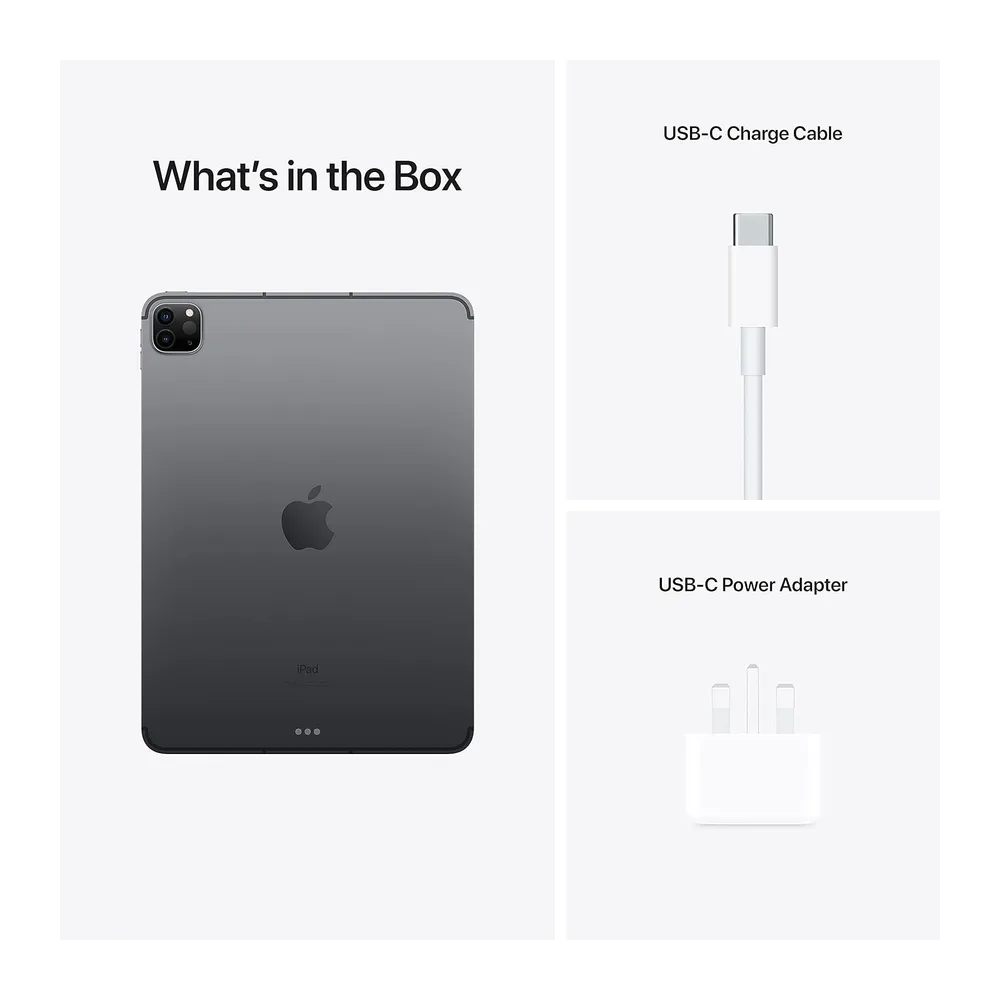 Apple iPad Pro (3. Generation, 11-Zoll, 2021), 256GB, Wi-Fi + Cellular, Space Grau (Generalüberholt) — 6