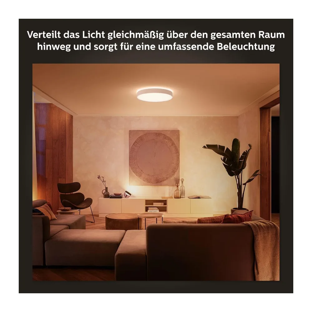 Philips Hue White Ambiance Enrave Deckenleuchte XL (6.100 lm) inkl. Dimmschalter — 6