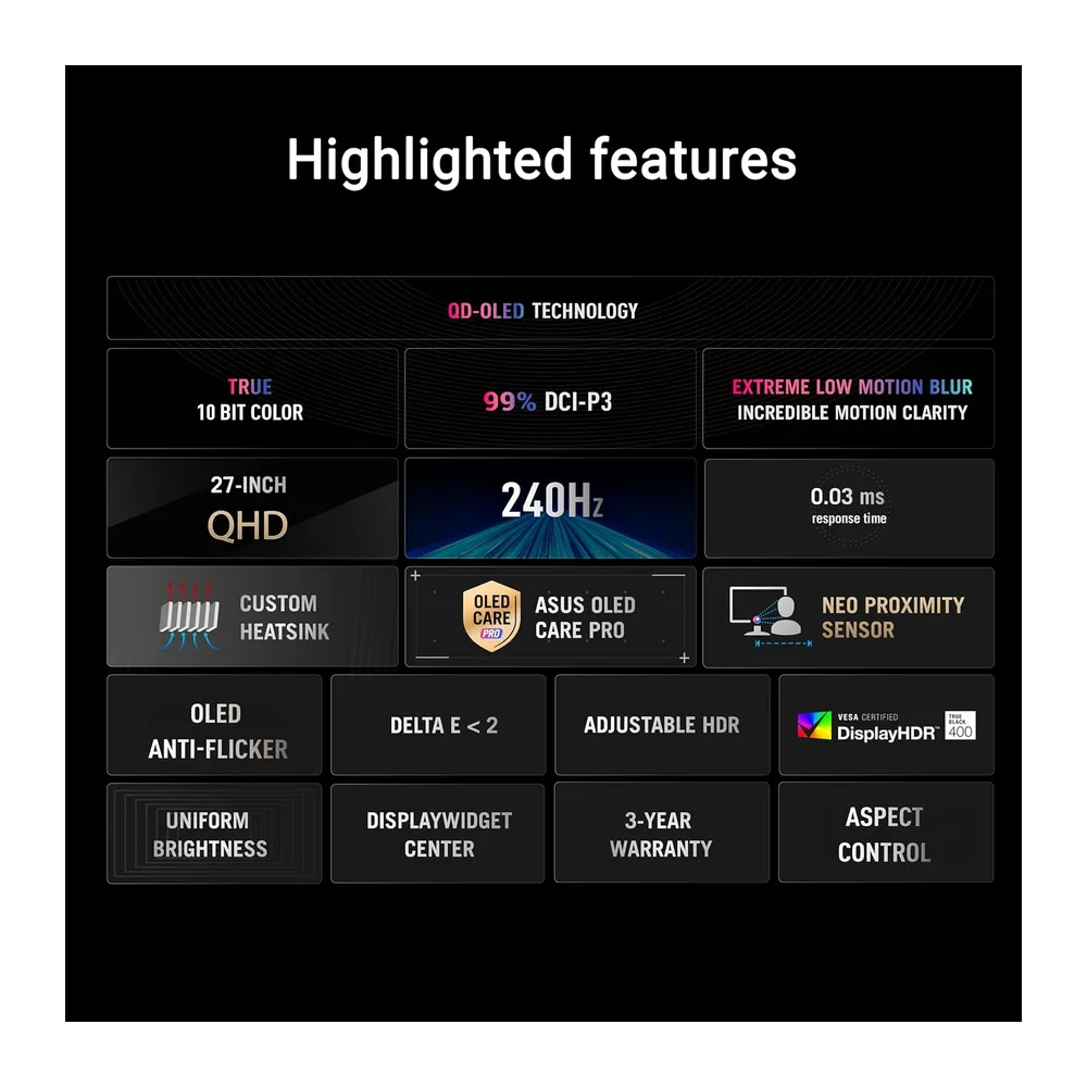 ASUS ROG Strix XG27AQDMES 27 Zoll QHD 240Hz OLED Gaming Monitor QD-OLED — 2