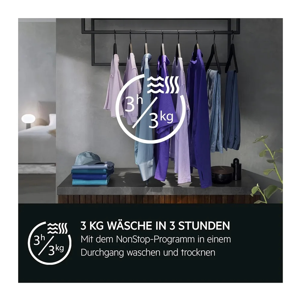 AEG Serie 9000 Waschtrockner, Waschen 9 kg, Trocknen 6 kg, L9WEF80690 [Energieklasse C] — 2