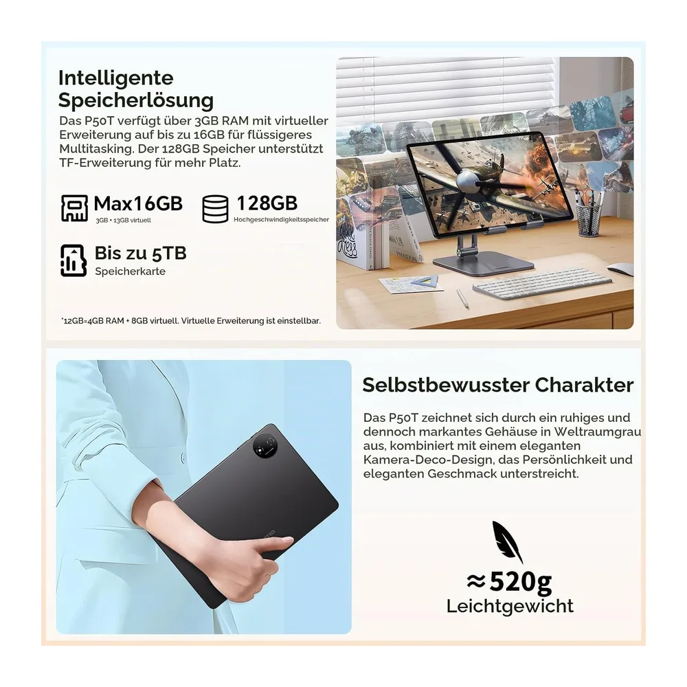 TECLAST P50T Android 16 Tablet 11 Zoll Gemini AI — 5