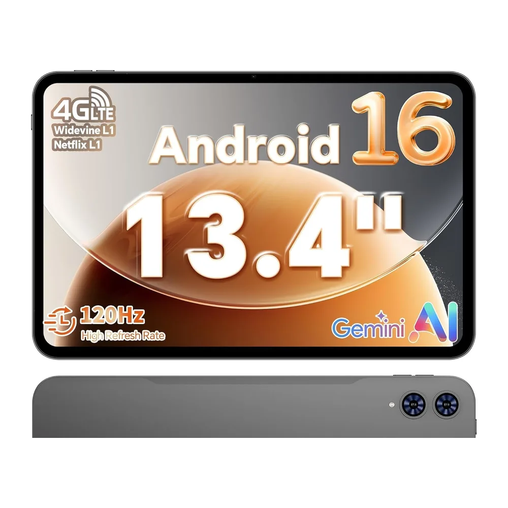 TECLAST Tablet 13.4 Zoll 120Hz Display Android 16 Gaming Tablets T65
