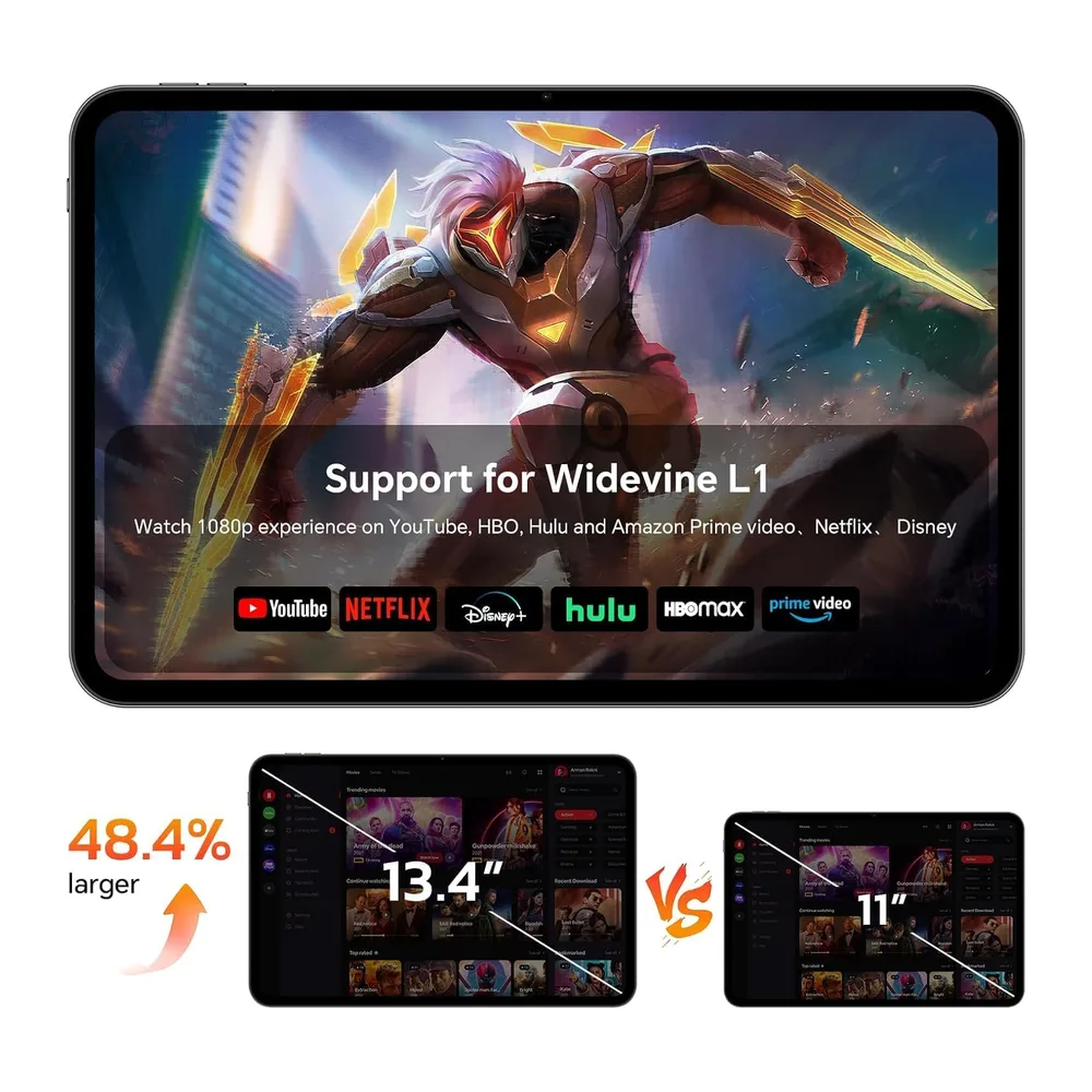 TECLAST Tablet 13.4 Zoll 120Hz Display Android 16 Gaming Tablets T65 — 2