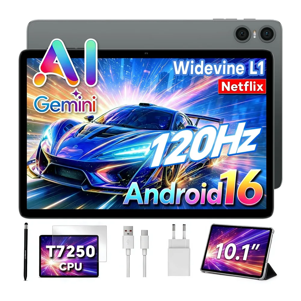 TECLAST Tablet 10 Zoll 120Hz Display, Android 16 Tablets, 16GB+128GB, P30T