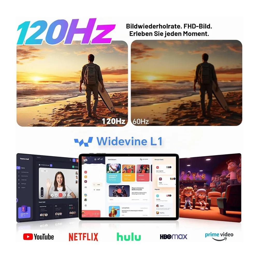 TECLAST Tablet 10 Zoll 120Hz Display, Android 16 Tablets, 16GB+128GB, P30T — 2