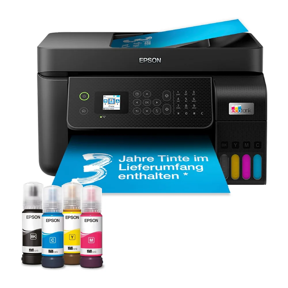 Epson EcoTank ET-4800 Tintentankdrucker | für Zuhause & kleine Büros | WLAN & Ethernet| A4 | Drucken,