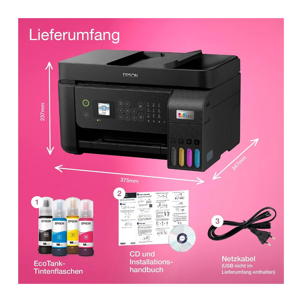 Epson EcoTank ET-4800 Tintentankdrucker | für Zuhause & kleine Büros | WLAN & Ethernet| A4 | Drucken, — 6