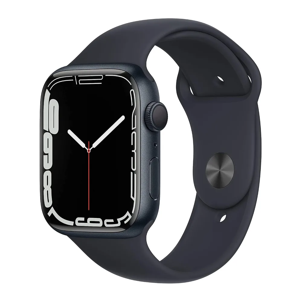 Apple Watch Series 7 (GPS, 45MM) Aluminiumgehäuse Mitternachts mit Mitternachts Sportarmband (Generalüberholt)