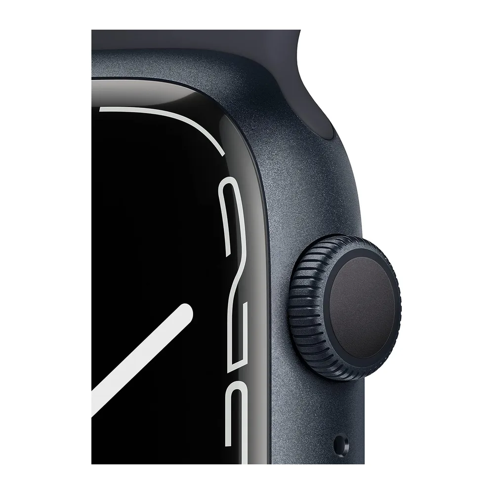 Apple Watch Series 7 (GPS, 45MM) Aluminiumgehäuse Mitternachts mit Mitternachts Sportarmband (Generalüberholt) — 2