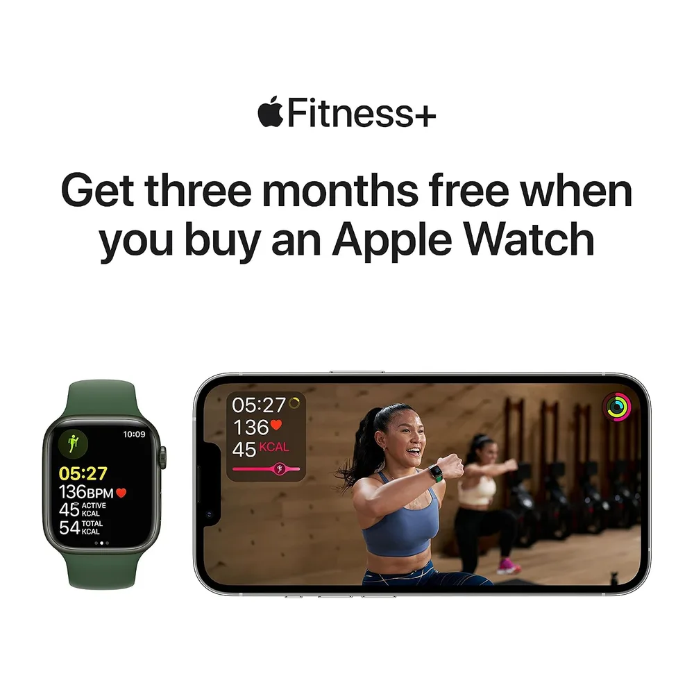 Apple Watch Series 7 (GPS, 45MM) Aluminiumgehäuse Mitternachts mit Mitternachts Sportarmband (Generalüberholt) — 5