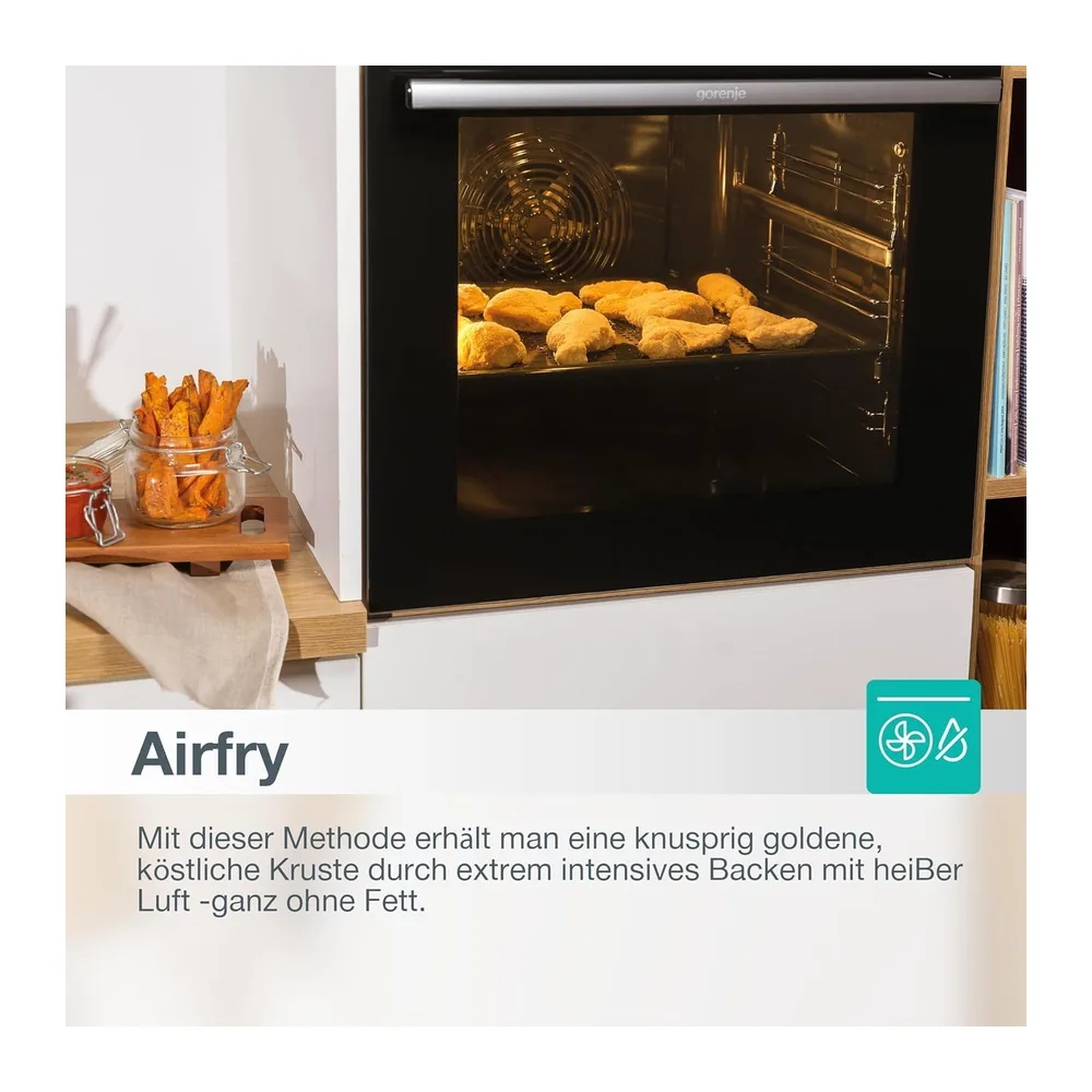 Gorenje OptiBake Advanced BPSA 6747 A08BG Einbau-Backofen / 77L / Heißluft / Pyrolyse / AutoBake / Touch — 5
