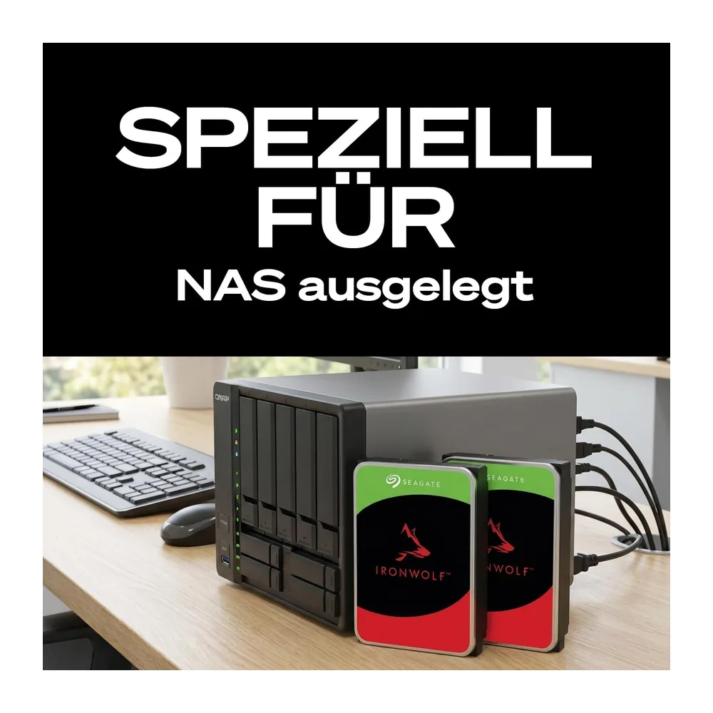 Seagate 4TB IronWolf Interne NAS-Festplatte — 5