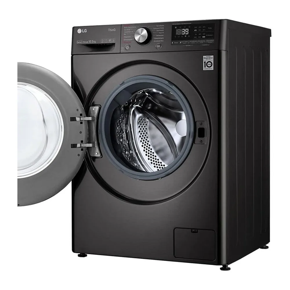 LG F6WV710P2S Waschmaschine (10,5 kg, Energieklasse A, 1.600 U/Min.) mit AI DD (AI Wash), TurboWash 360°, — 2