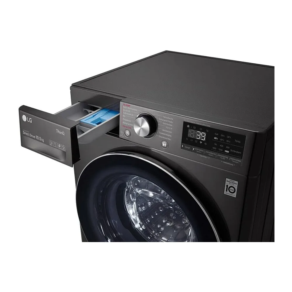 LG F6WV710P2S Waschmaschine (10,5 kg, Energieklasse A, 1.600 U/Min.) mit AI DD (AI Wash), TurboWash 360°, — 3