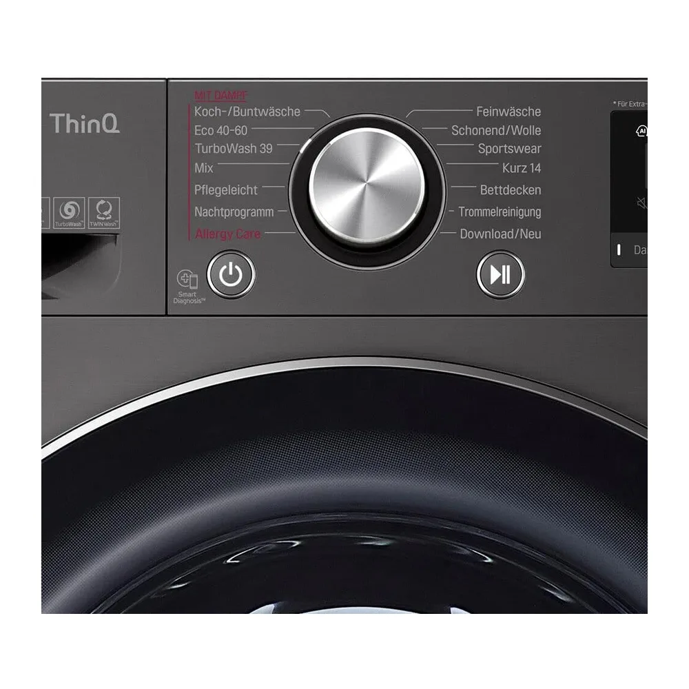 LG F6WV710P2S Waschmaschine (10,5 kg, Energieklasse A, 1.600 U/Min.) mit AI DD (AI Wash), TurboWash 360°, — 6