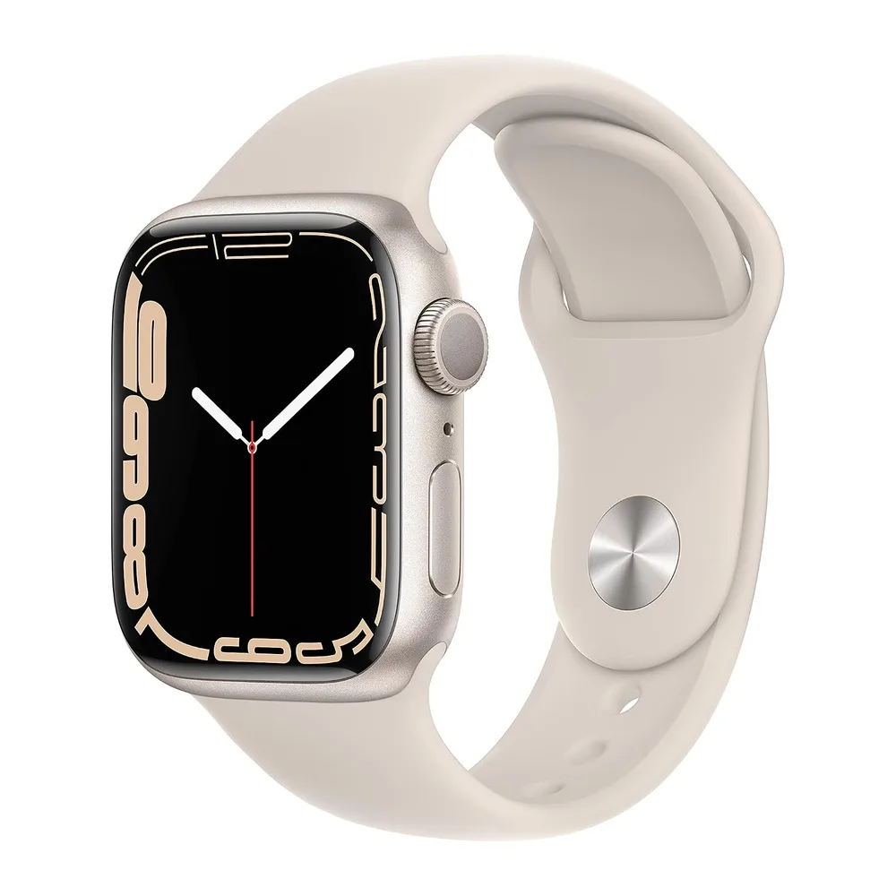 Apple Watch Series 7 (GPS, 41MM) - Aluminiumgehäuse Polarstern Mit Sportarmband Polarstern (Generalüberholt)
