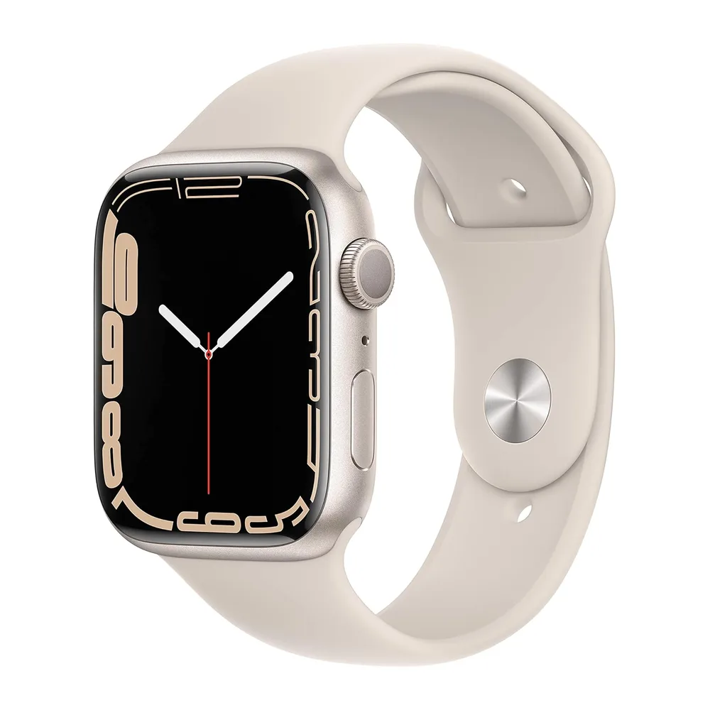 Apple Watch Series 7 (GPS, 45MM) Aluminiumgehäuse Polarstern mit Polarstern Sportarmband (Generalüberholt)