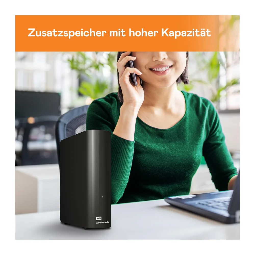 WD BWLG0200HBK-EESN Elements Desktop-Speicher (USB 3.0-kompatibel — 2