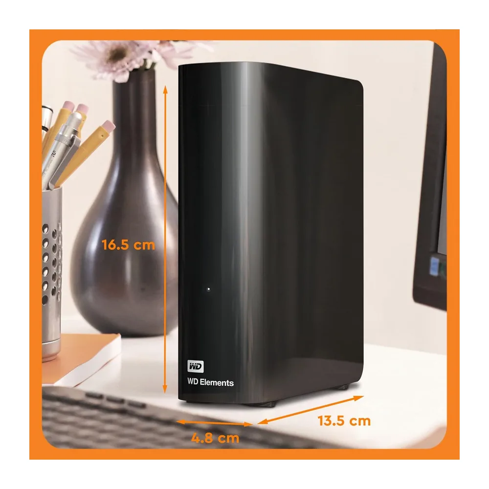 WD BWLG0200HBK-EESN Elements Desktop-Speicher (USB 3.0-kompatibel — 3