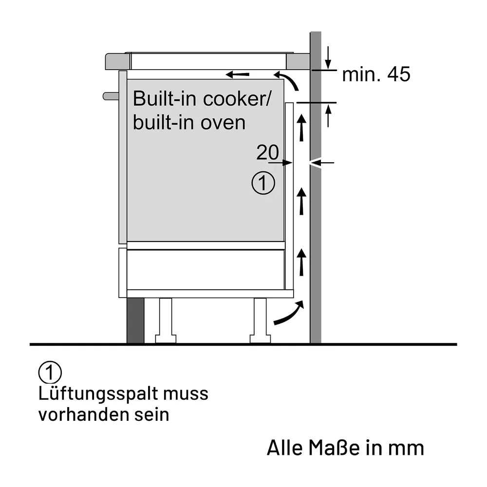 Bosch -Induktionstabelle - 4 Häuser - L: 592 mm x D: 522 mm - pue611bb5e — 5