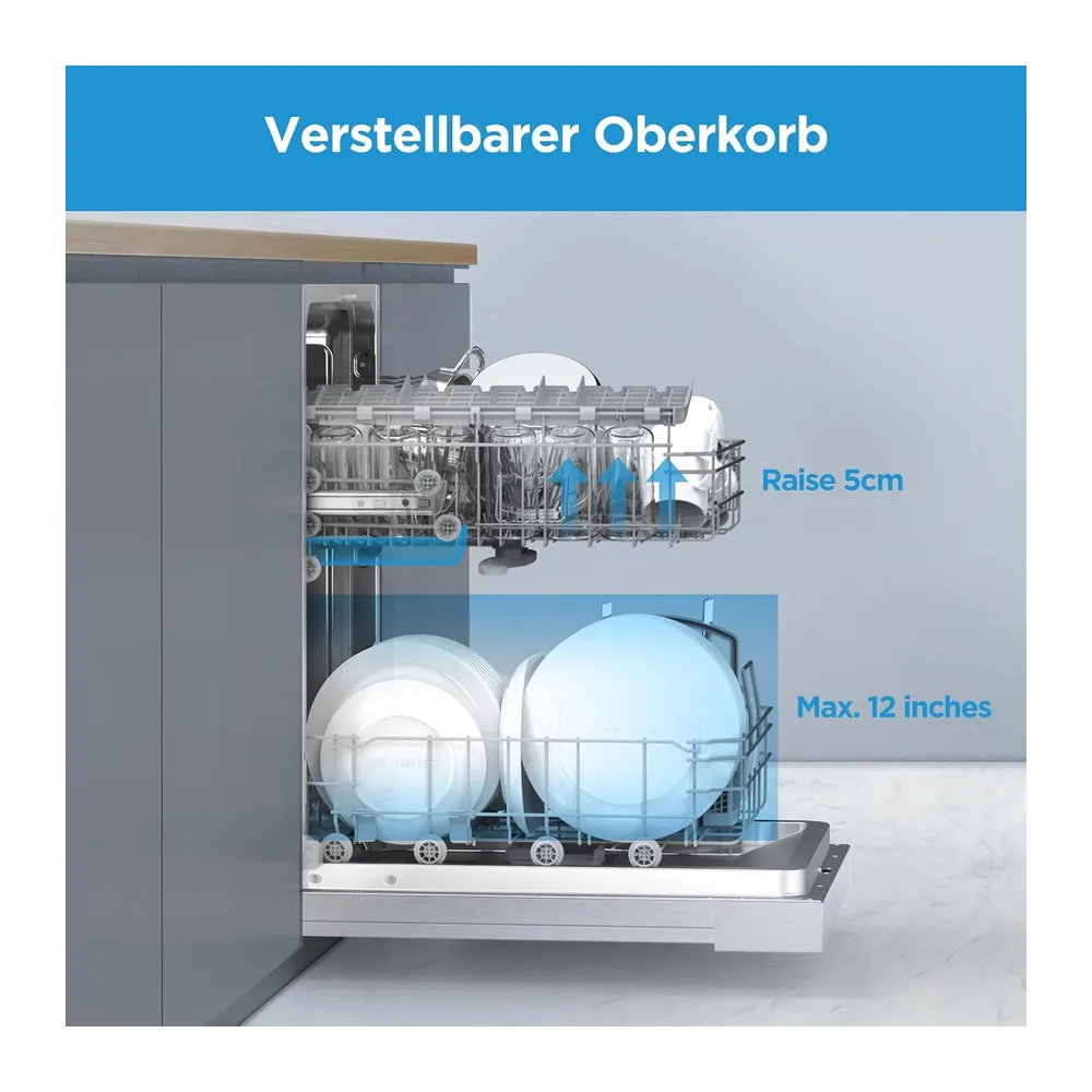 Midea Geschirrspüler Teilintegriert 60 cm Einbau Spülmaschine 13 Gedecke [Energieklasse E] — 6
